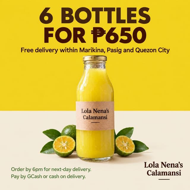 Offer poster: 6 bottles for ₱650